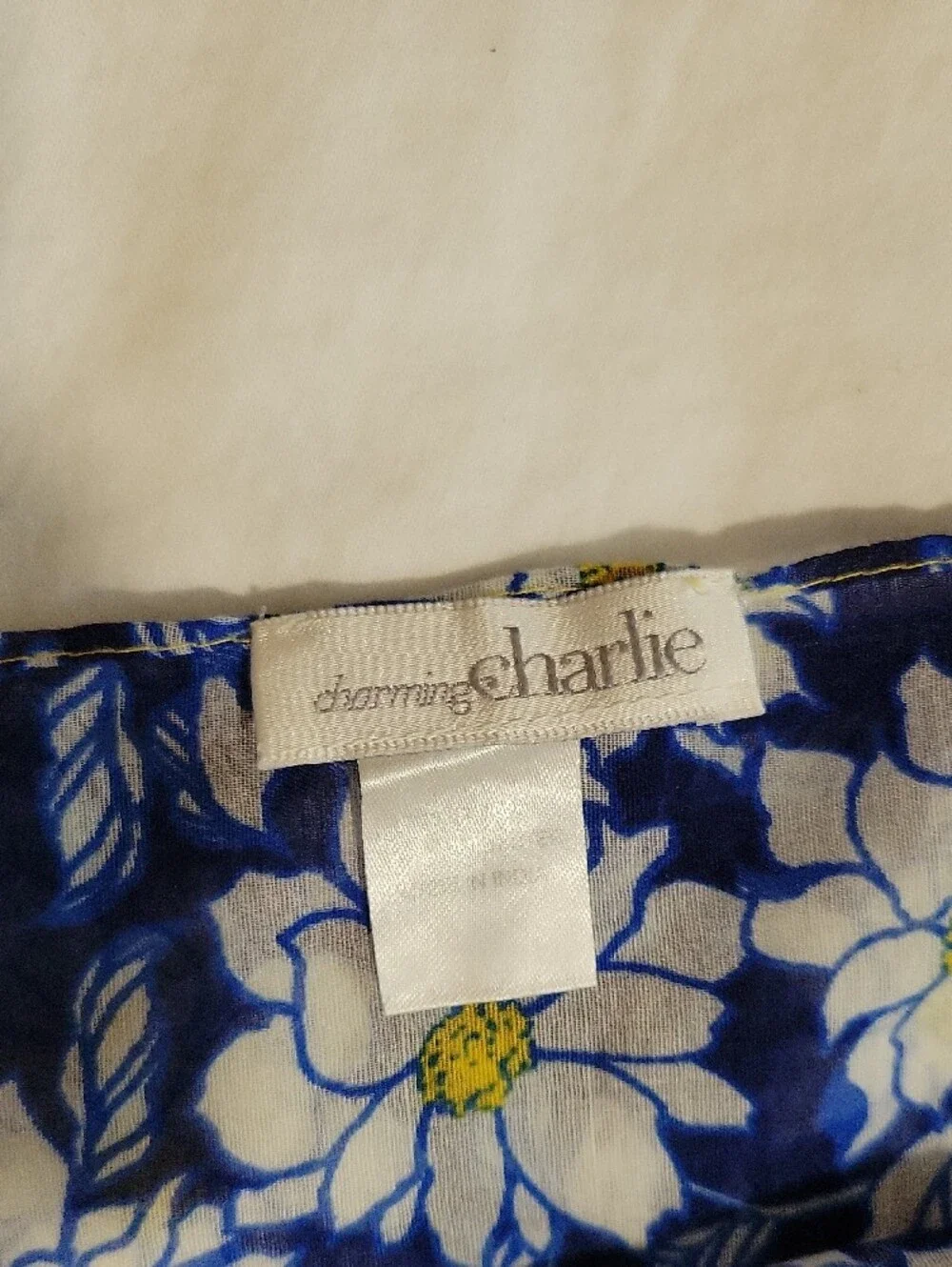 Make Your Offer: Charming Charlie Blue and Yellow Floral Scarf